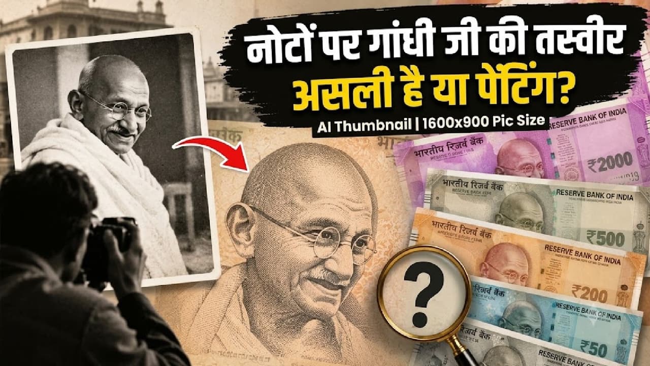 भारतीय नोटों पर महात्मा गांधी की फोटो किसने और कब खींची थी?