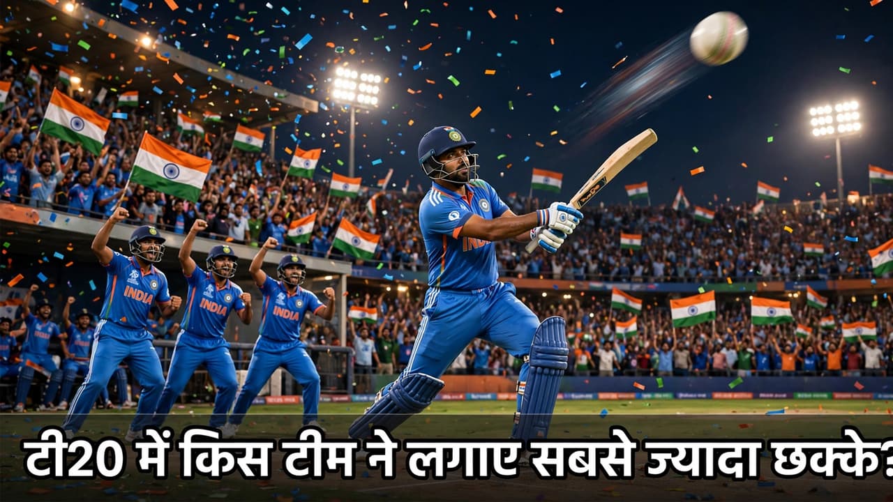 टी20 इंटरनेशनल में सबसे ज्यादा छक्के लगाने वाली टॉप 5 टीमें, भारत सबसे आगे