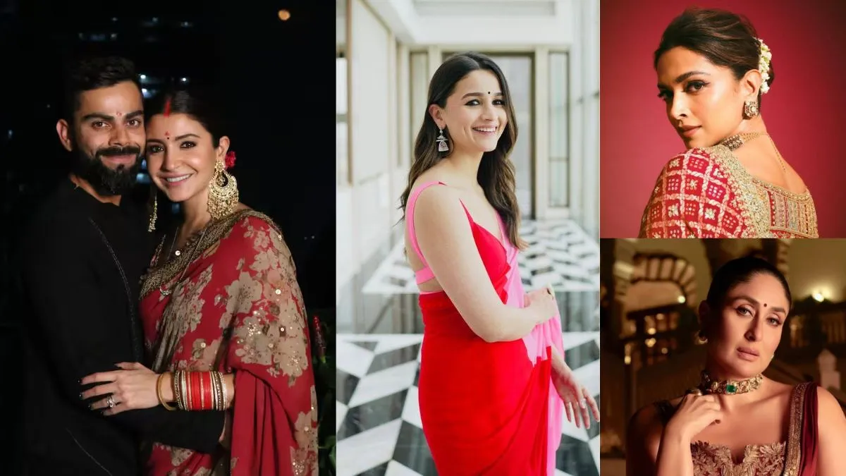 करवा चौथ पर रचाएं ये खूबसूरत रेड साड़ी लुक्स, दीपिका से आलिया तक से लें प्रेरणा